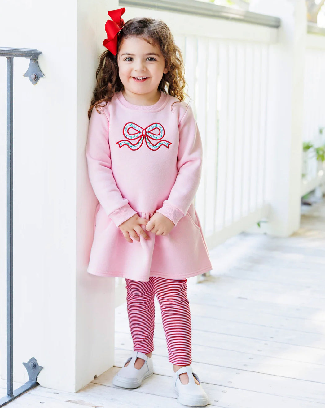 PREORDER Merry & Bright Bow Tunic Sweatshirt Set