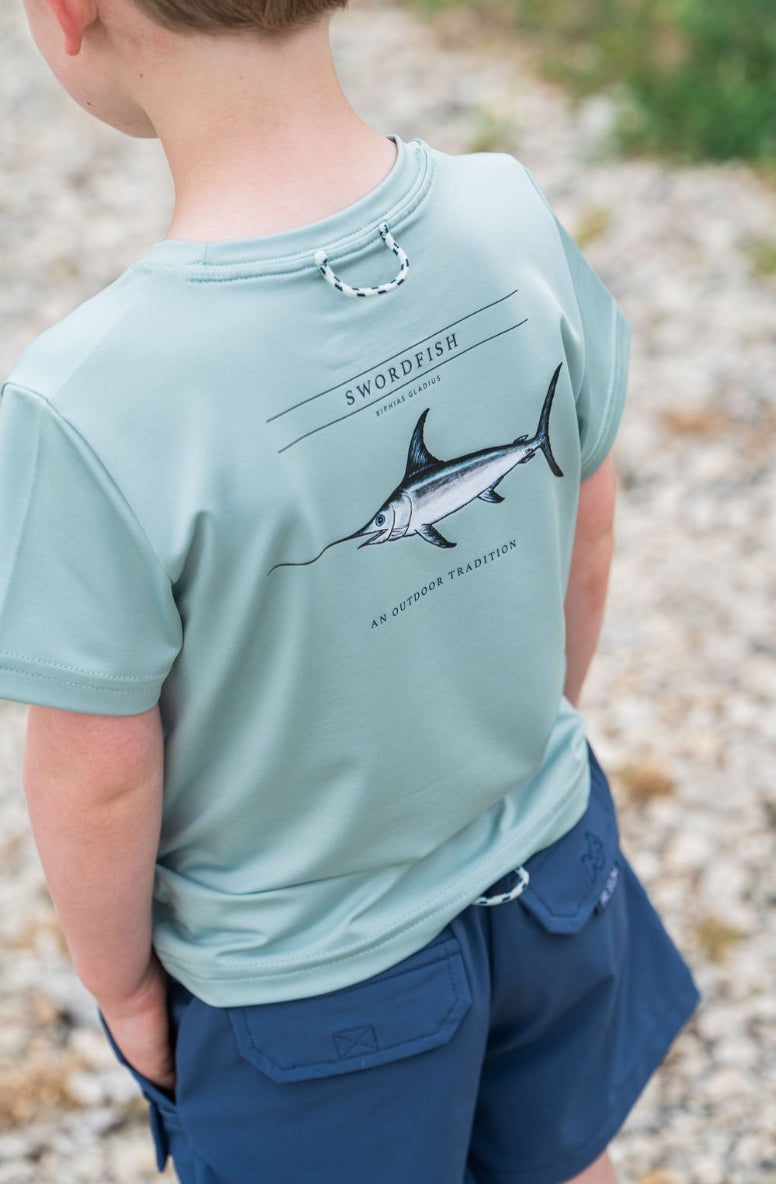 Short Sleeve Performance T-shirt - Blue Surf