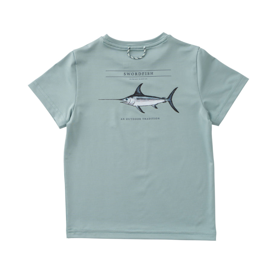Short Sleeve Performance T-shirt - Blue Surf
