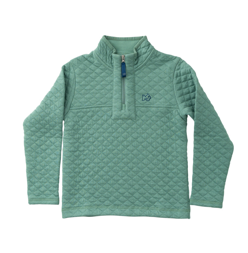 PREORDER Quilted Zip Pullover - Frosty Spruce