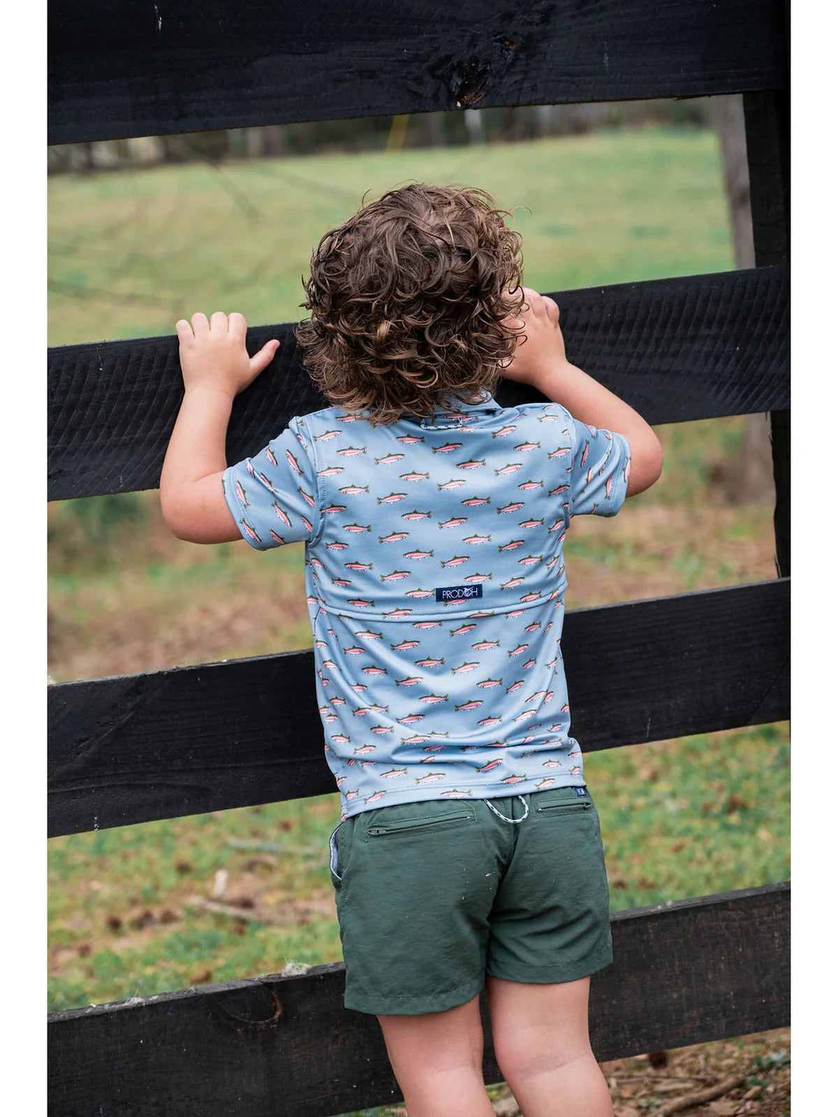 BOYS' PRO PERFORMANCE SHORT SLEEVE POLO - RAINBOW TROUT
