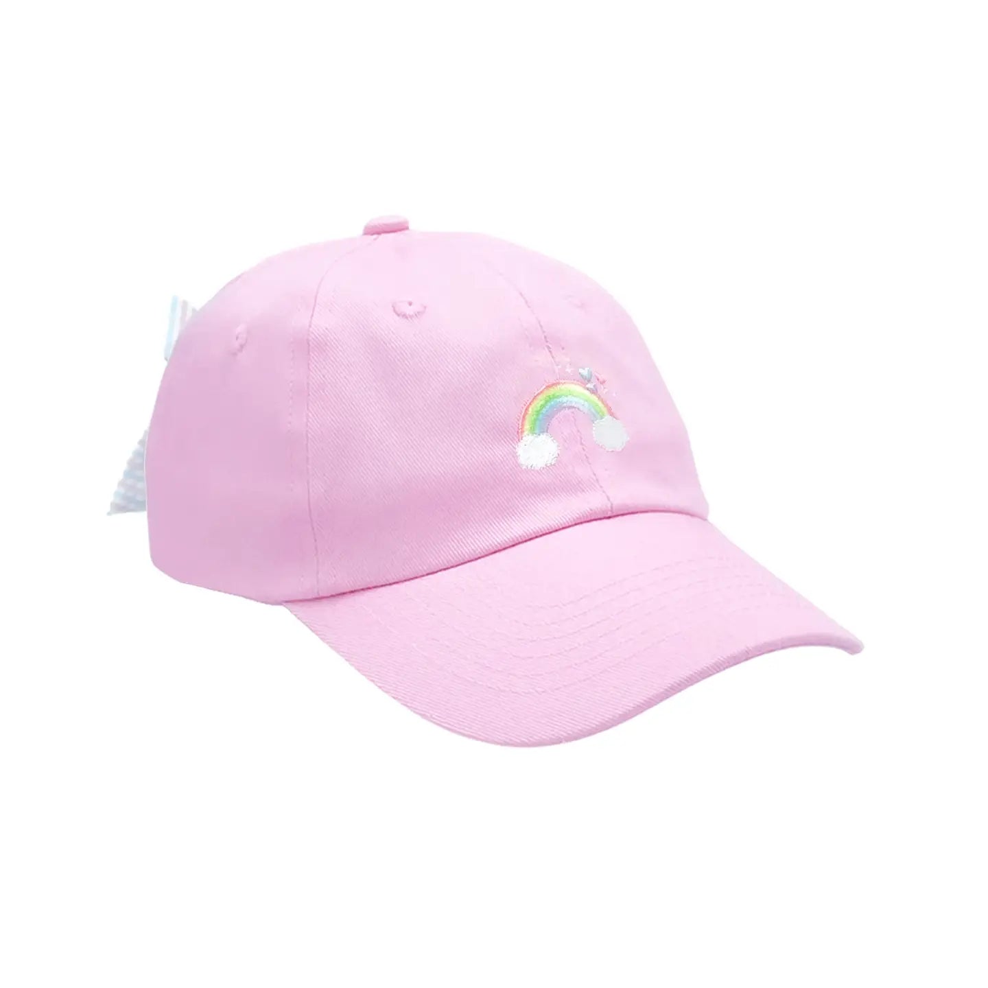 Rainbow Sparkle Bow Baseball Hat (Youth)