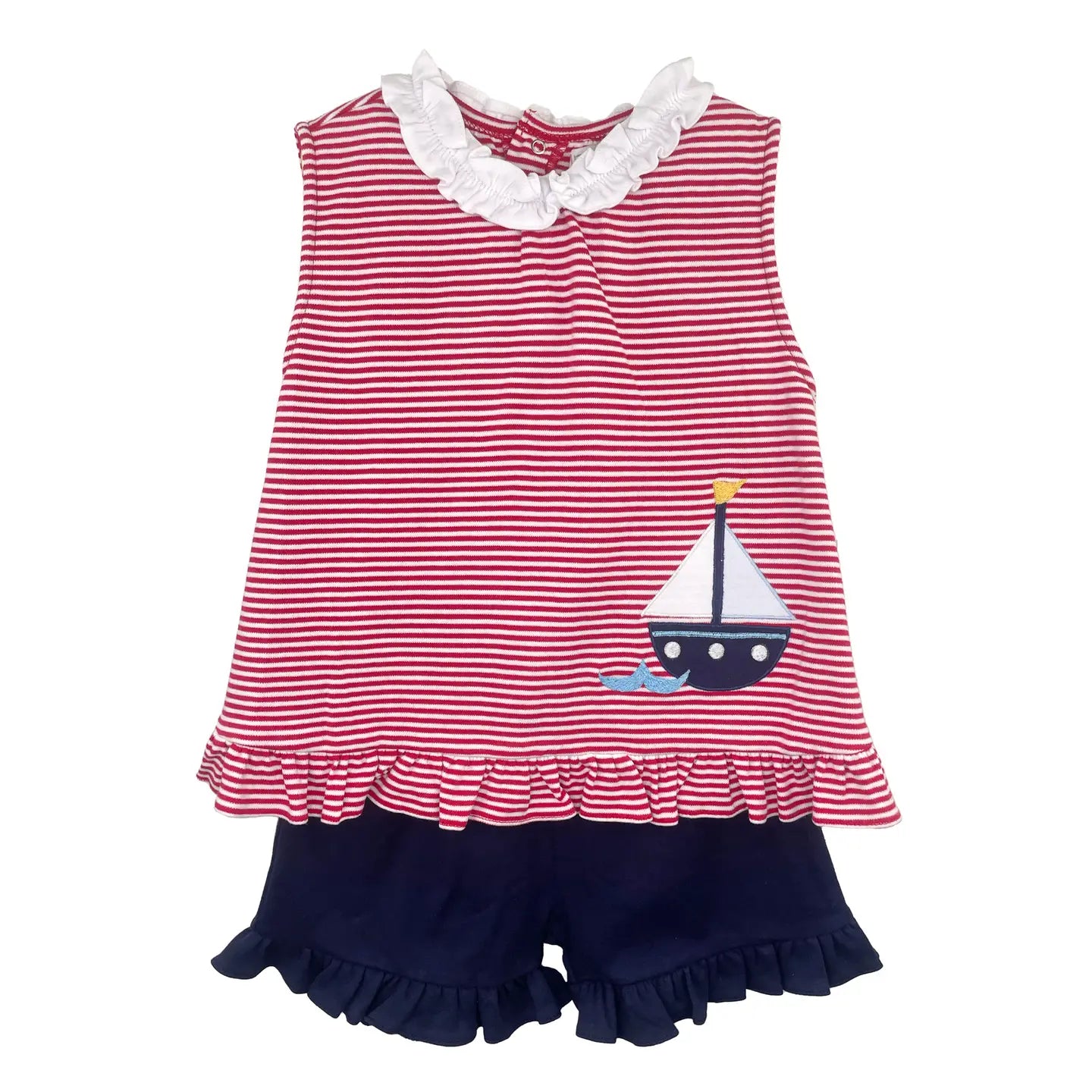 Sailboat Knit Sun Top & Shorts Set