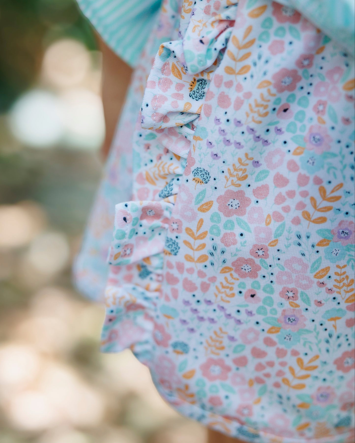 Pumpkin Patch Petals Applique Ruffle Short Set