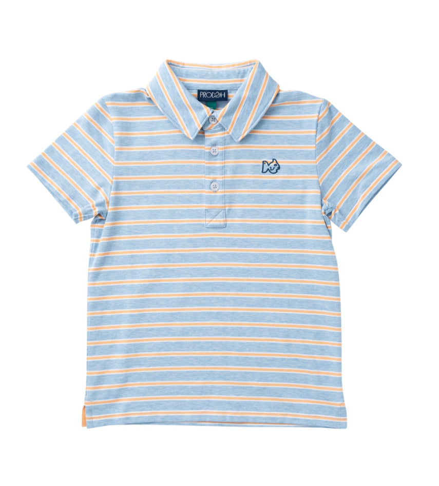 *PREORDER* BOYS’ TOO COOL FOR SCHOOL POLO - WINDSURFER ORANGE CHIFFON STRIPE
