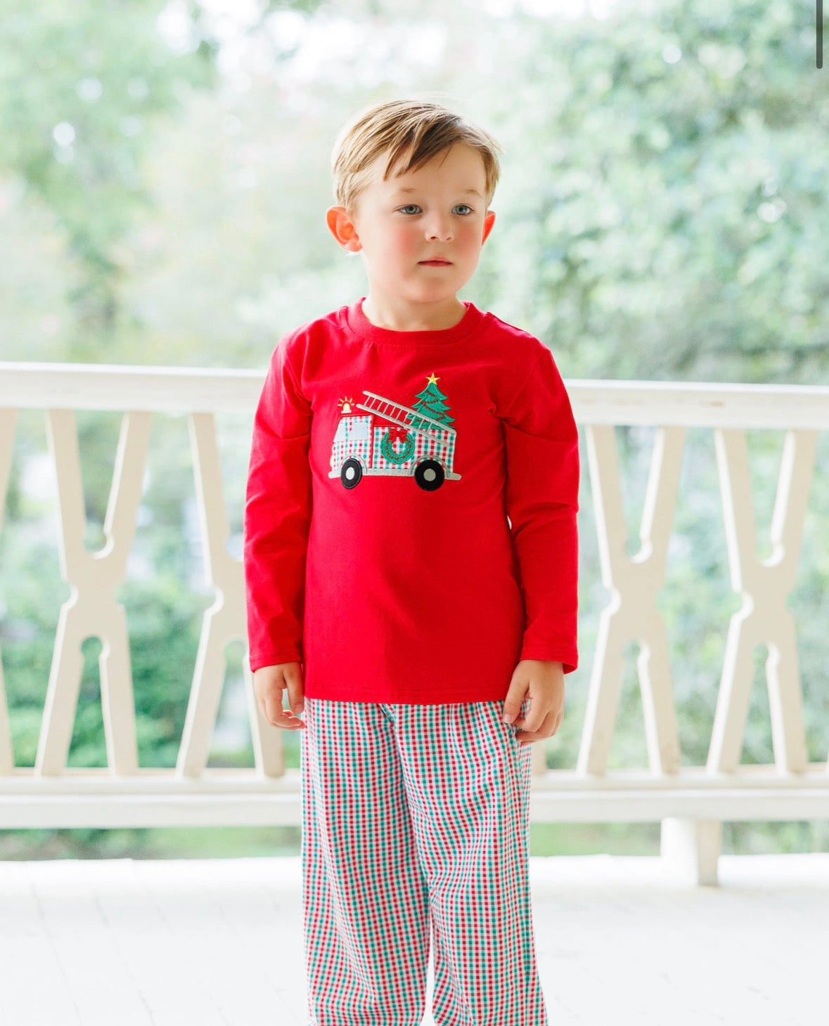 *PREORDER* Festive Firetruck Pants Set