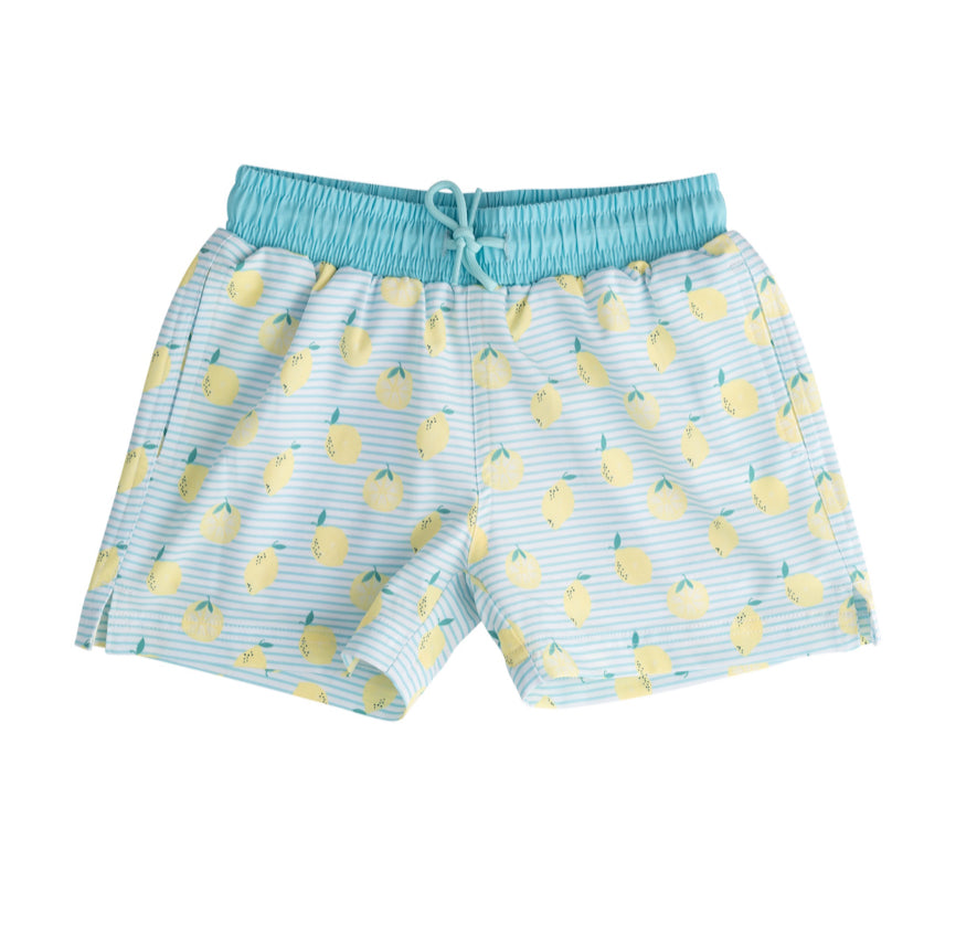 *PREORDER* BOYS BOOGIE BOARD SWIM TRUNKS - ARUBA BLUE LEMON PRINT