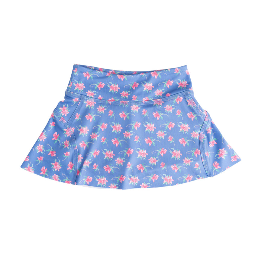 *PREORDER* TENNIS TWIRL SKORT W/COMPRESSION SHORTS - AZALEA BLOOMS