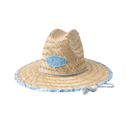 *PREORDER* KIDS’ STRAW LIFEGUARD HAT IN OYSTER SHELL PRINT