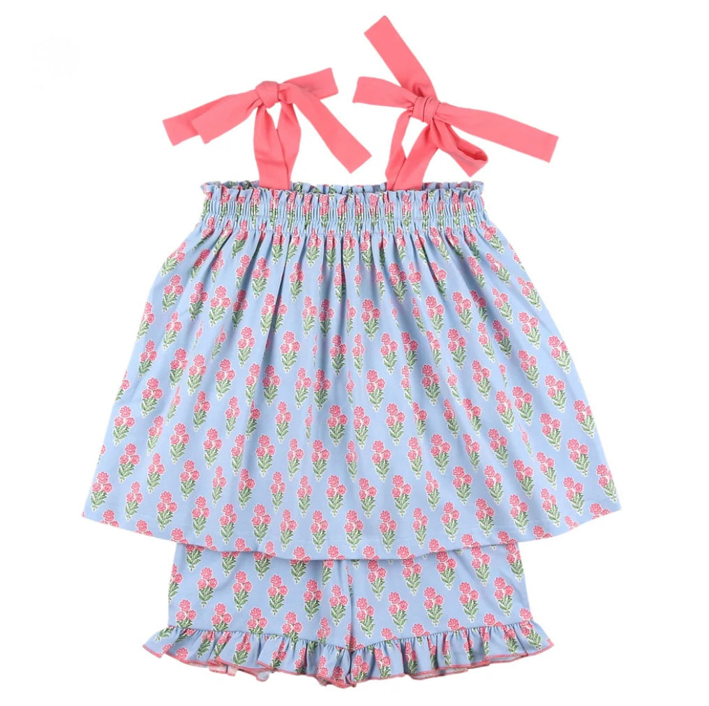 Coral Bouquet Short Set