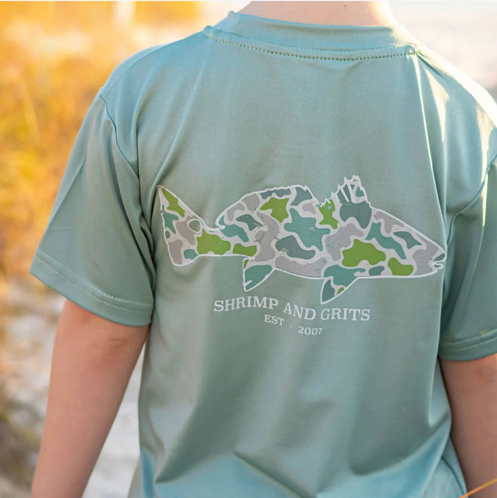 Coastal Camo Performance Graphic Tee