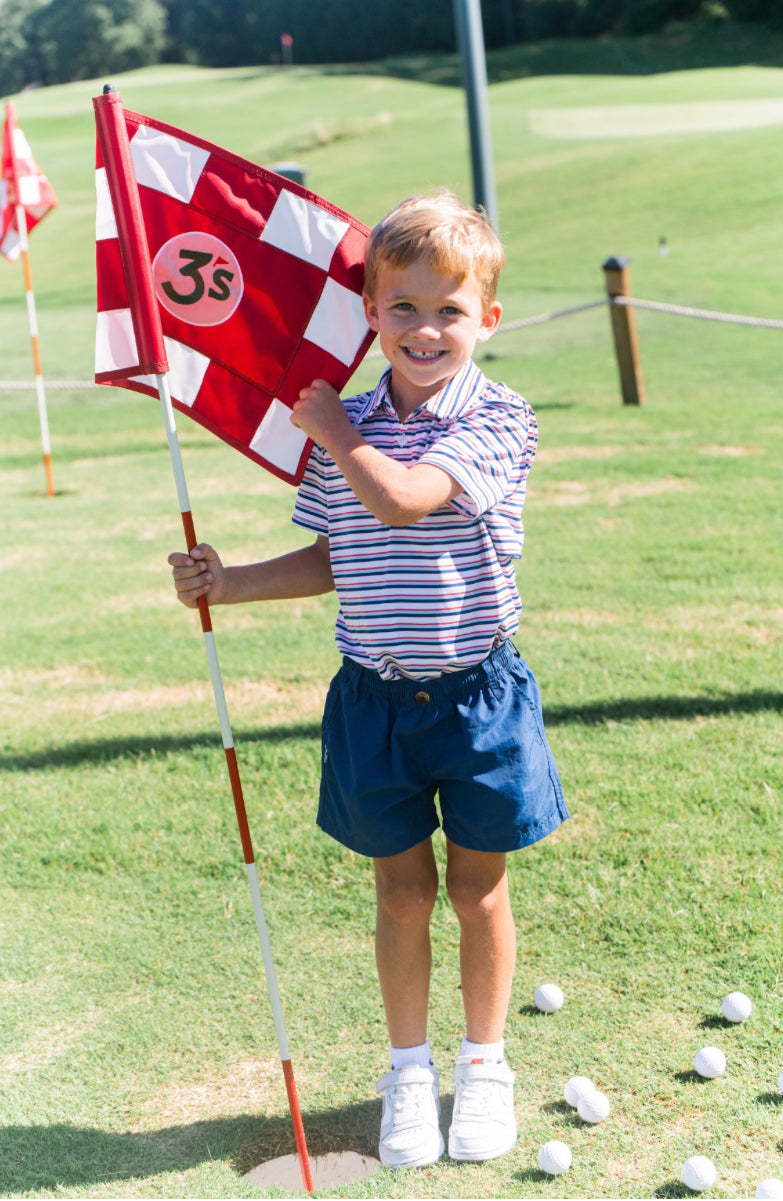 *PREORDER* BOYS' PRO PERFORMANCE SHORT SLEEVE POLO - INDEPENDENCE DAY STRIPE