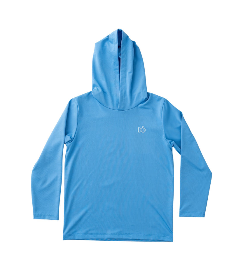*PREORDER* KID'S PRO PERFORMANCE HOODIE T-SHIRT - MARINA BLUE