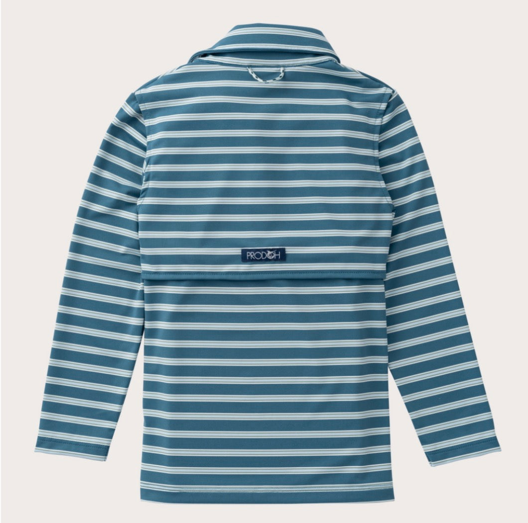 PREORDER Boy's Long Sleeve Pro Performance Polo - Tapestry Stripe