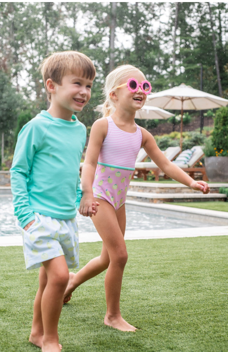 *PREORDER* BOYS BOOGIE BOARD SWIM TRUNKS - ARUBA BLUE LEMON PRINT