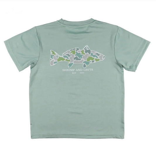 Coastal Camo Performance Graphic Tee