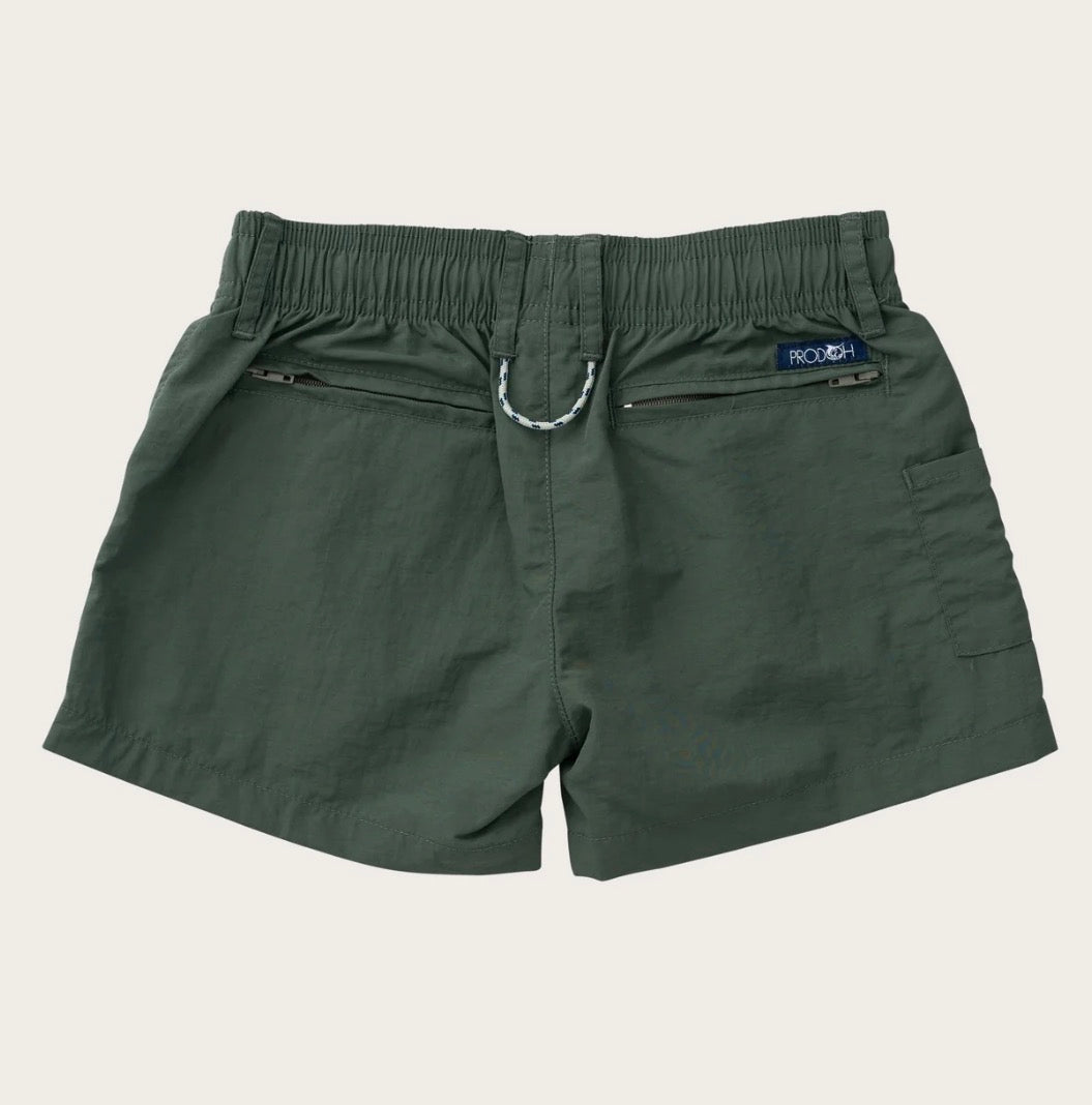 Boys' Outrigger Performance Short in Camping Green