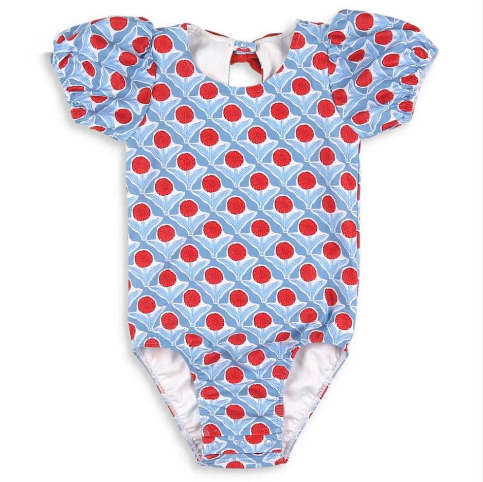 Red, White & Bloom One-Piece