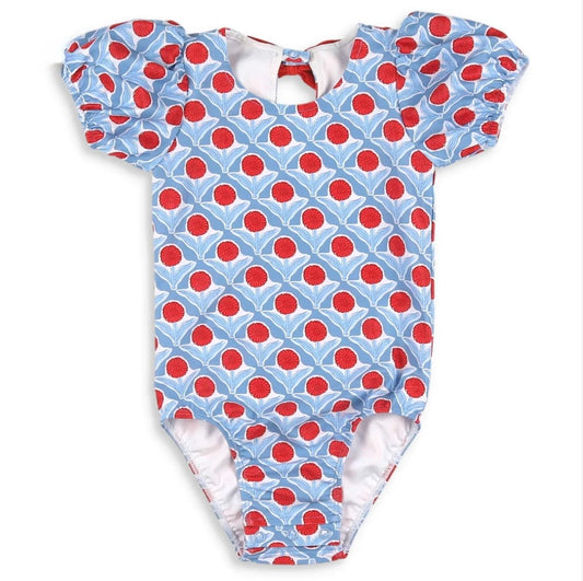 Red, White & Bloom One-Piece