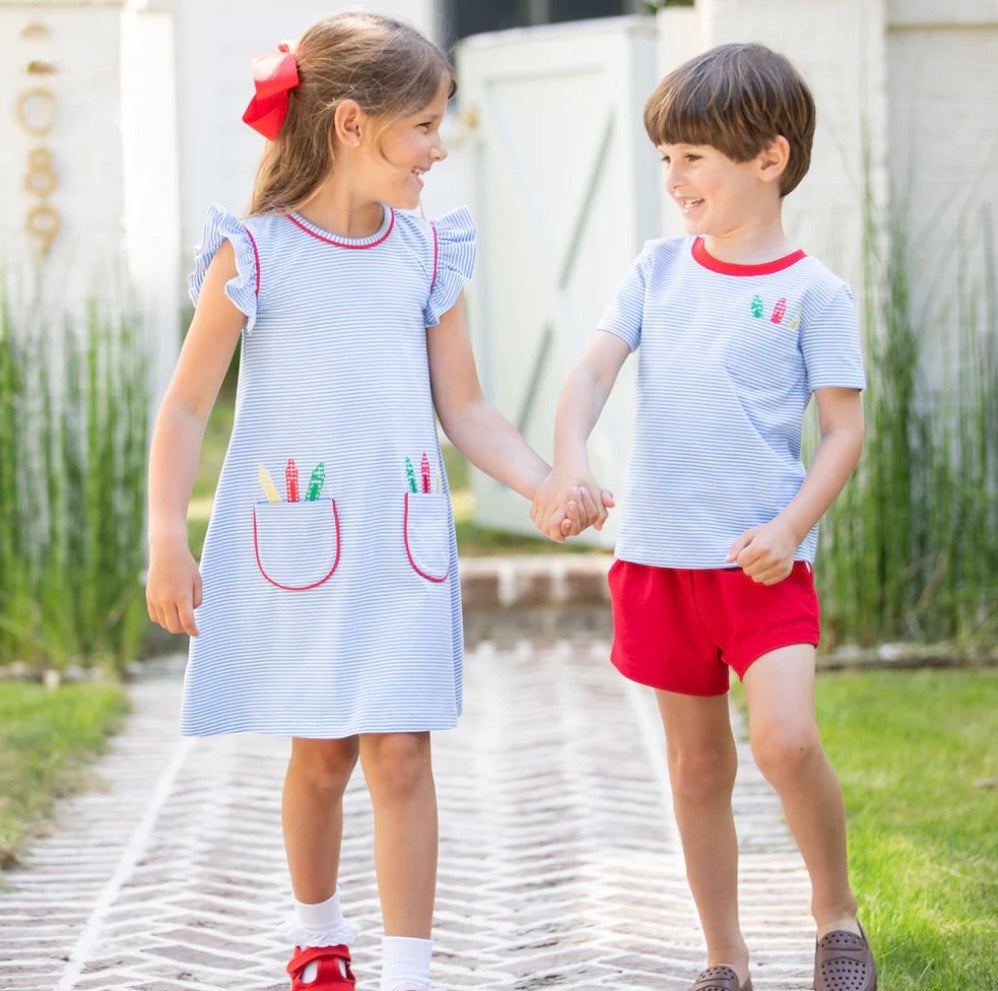 Red Twill Shrimp Shorts