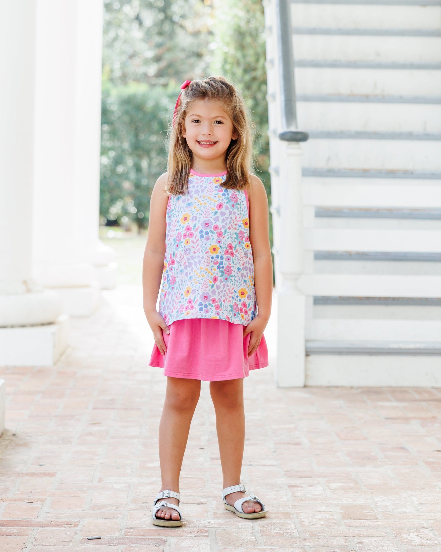 *PREORDER* Poppies and Petals Bow Back Skort Set