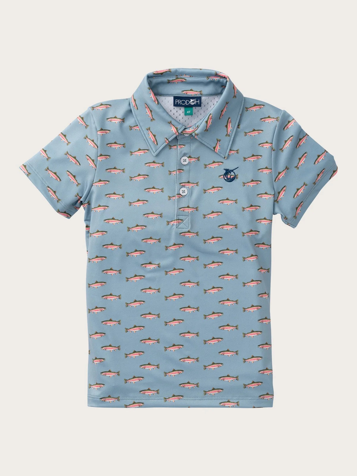 BOYS' PRO PERFORMANCE SHORT SLEEVE POLO - RAINBOW TROUT