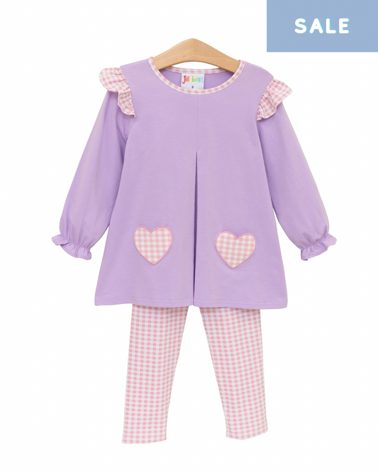 Heart Pocket Pants Set
