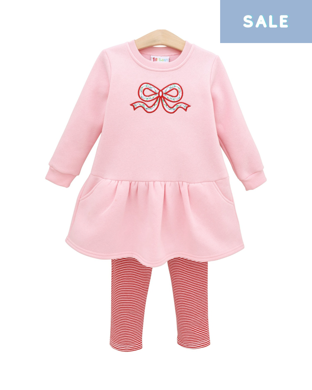 Merry & Bright Bow Tunic Sweatshirt Set