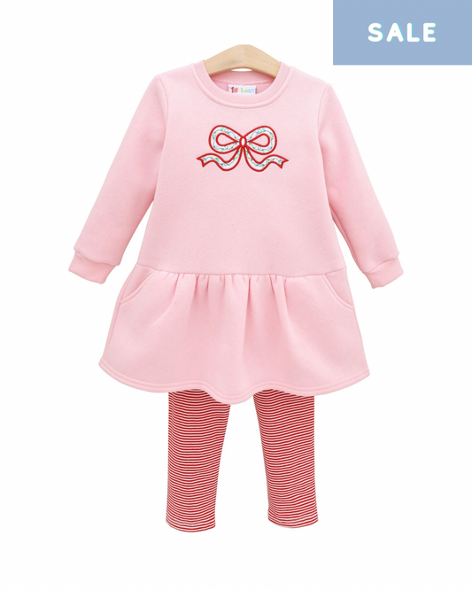 Merry & Bright Bow Tunic Sweatshirt Set